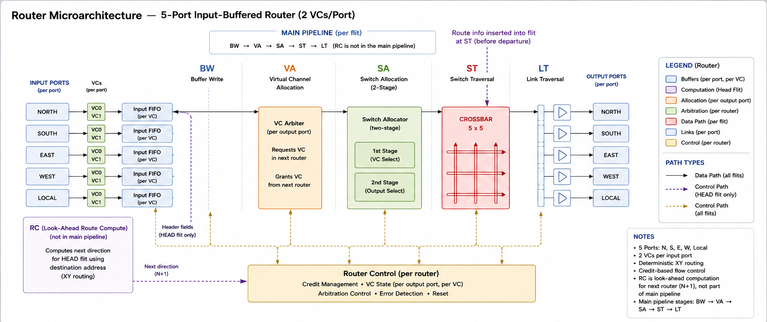 Router microarchitecture